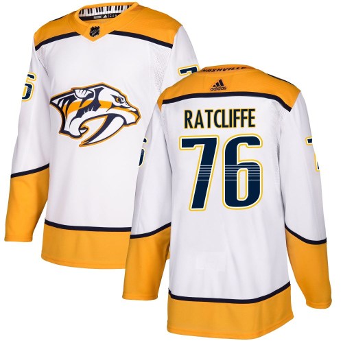 Men's Adidas Nashville Predators Isaac Ratcliffe White Away Jersey - Authentic Men's Adidas Nashville Predators Isaac Ratcliffe White Away Jersey - Authentic