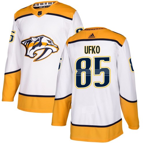 Men's Adidas Nashville Predators Ryan Ufko White Away Jersey - Authentic Men's Adidas Nashville Predators Ryan Ufko White Away Jersey - Authentic