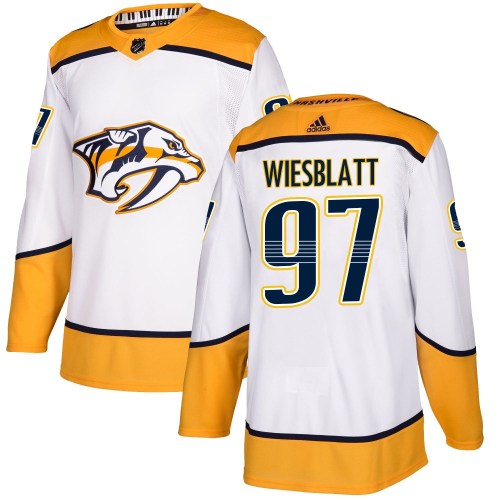 Men's Adidas Nashville Predators Oasiz Wiesblatt White Away Jersey - Authentic Men's Adidas Nashville Predators Oasiz Wiesblatt White Away Jersey - Authentic