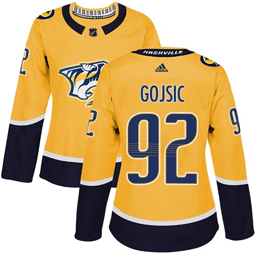 Women's Adidas Nashville Predators Hiroki Gojsic Gold Home Jersey - Authentic Women's Adidas Nashville Predators Hiroki Gojsic Gold Home Jersey - Authentic