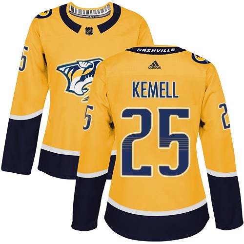 Women's Adidas Nashville Predators Joakim Kemell Gold Home Jersey - Authentic Women's Adidas Nashville Predators Joakim Kemell Gold Home Jersey - Authentic