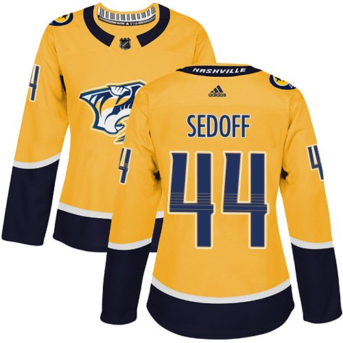 Women's Adidas Nashville Predators Christoffer Sedoff Gold Home Jersey - Authentic Women's Adidas Nashville Predators Christoffer Sedoff Gold Home Jersey - Authentic
