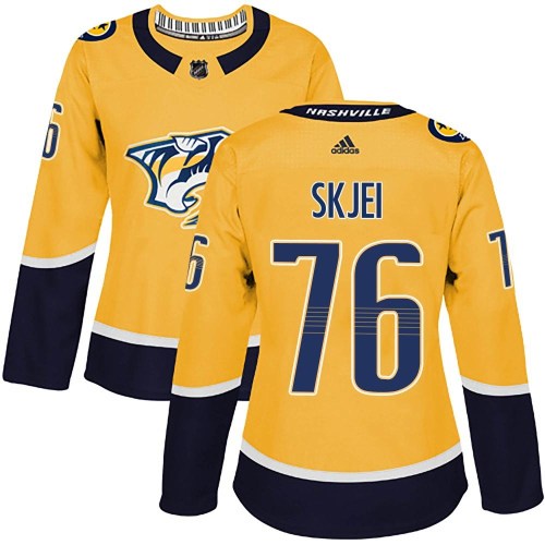 Women's Adidas Nashville Predators Brady Skjei Gold Home Jersey - Authentic Women's Adidas Nashville Predators Brady Skjei Gold Home Jersey - Authentic