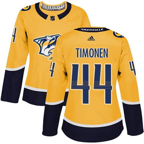 Women's Adidas Nashville Predators Kimmo Timonen Gold Home Jersey - Authentic Women's Adidas Nashville Predators Kimmo Timonen Gold Home Jersey - Authentic