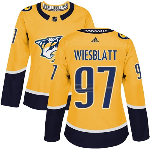 Women's Adidas Nashville Predators Oasiz Wiesblatt Gold Home Jersey - Authentic Women's Adidas Nashville Predators Oasiz Wiesblatt Gold Home Jersey - Authentic