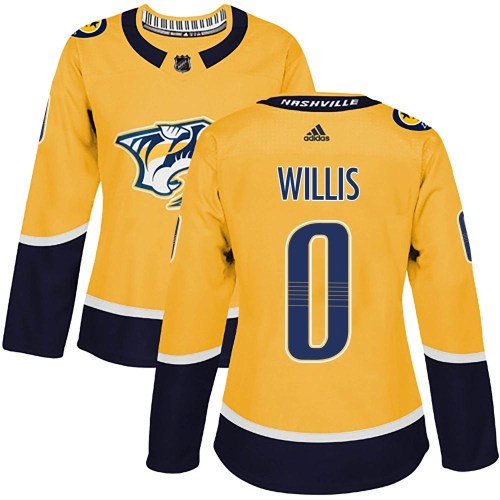 Women's Adidas Nashville Predators Joey Willis Gold Home Jersey - Authentic Women's Adidas Nashville Predators Joey Willis Gold Home Jersey - Authentic