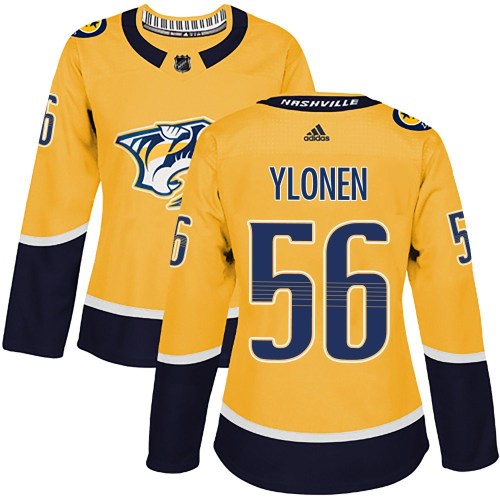 Women's Adidas Nashville Predators Jesse Ylonen Gold Home Jersey - Authentic Women's Adidas Nashville Predators Jesse Ylonen Gold Home Jersey - Authentic