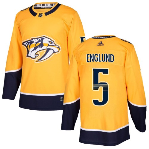 Youth Adidas Nashville Predators Andreas Englund Gold Home Jersey - Authentic Youth Adidas Nashville Predators Andreas Englund Gold Home Jersey - Authentic