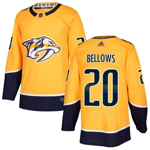 Men's Adidas Nashville Predators Kieffer Bellows Gold Home Jersey - Authentic Men's Adidas Nashville Predators Kieffer Bellows Gold Home Jersey - Authentic
