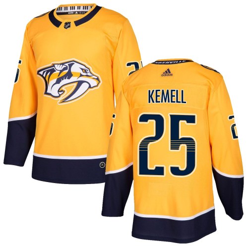 Men's Adidas Nashville Predators Joakim Kemell Gold Home Jersey - Authentic Men's Adidas Nashville Predators Joakim Kemell Gold Home Jersey - Authentic