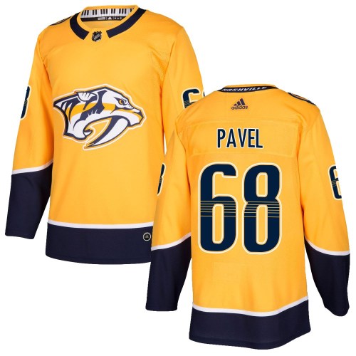 Men's Adidas Nashville Predators Ondrej Pavel Gold Home Jersey - Authentic Men's Adidas Nashville Predators Ondrej Pavel Gold Home Jersey - Authentic