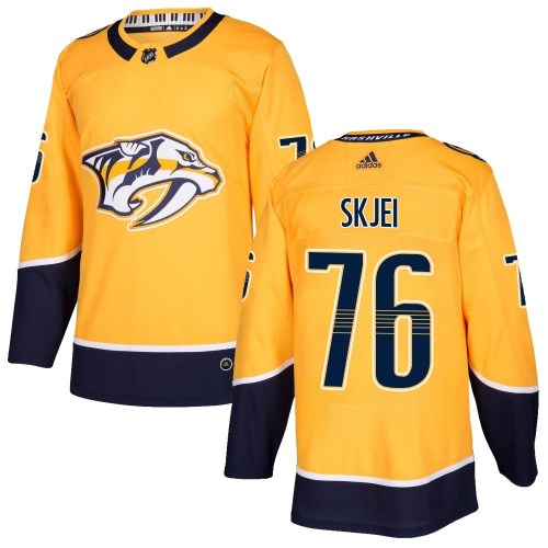 Men's Adidas Nashville Predators Brady Skjei Gold Home Jersey - Authentic Men's Adidas Nashville Predators Brady Skjei Gold Home Jersey - Authentic