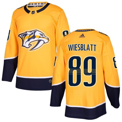 Men's Adidas Nashville Predators Ozzy Wiesblatt Gold Home Jersey - Authentic Men's Adidas Nashville Predators Ozzy Wiesblatt Gold Home Jersey - Authentic