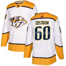 Men's Adidas Nashville Predators David Edstrom White Away Jersey - Authentic
