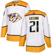 Men's Adidas Nashville Predators Jake Lucchini White Away Jersey - Authentic