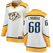 Women's Fanatics Branded Nashville Predators Zachary L'Heureux White Away Jersey - Breakaway