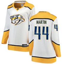 Women's Fanatics Branded Nashville Predators Brady Martin White Away Jersey - Breakaway