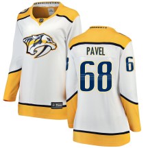 Women's Fanatics Branded Nashville Predators Ondrej Pavel White Away Jersey - Breakaway