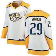 Women's Fanatics Branded Nashville Predators Tomas Vokoun White Away Jersey - Breakaway
