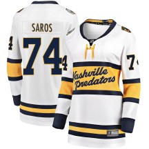 Women's Fanatics Branded Nashville Predators Juuse Saros White 2020 Winter Classic Jersey - Breakaway