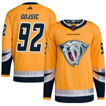 Men's Adidas Nashville Predators Hiroki Gojsic Yellow Reverse Retro 2.0 Jersey - Authentic Men's Adidas Nashville Predators Hiroki Gojsic Yellow Reverse Retro 2.0 Jersey - Authentic