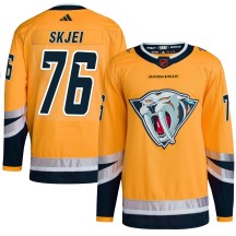 Men's Adidas Nashville Predators Brady Skjei Yellow Reverse Retro 2.0 Jersey - Authentic