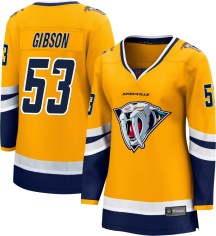 Women's Fanatics Branded Nashville Predators Andrew Gibson Yellow Special Edition 2.0 Jersey - Breakaway Women's Fanatics Branded Nashville Predators Andrew Gibson Yellow Special Edition 2.0 Jersey - Breakaway