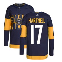 Men's Adidas Nashville Predators Scott Hartnell Navy 2022 Stadium Series Primegreen Jersey - Authentic
