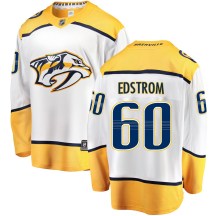 Youth Fanatics Branded Nashville Predators David Edstrom White Away Jersey - Breakaway