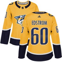 Women's Adidas Nashville Predators David Edstrom Gold Home Jersey - Authentic