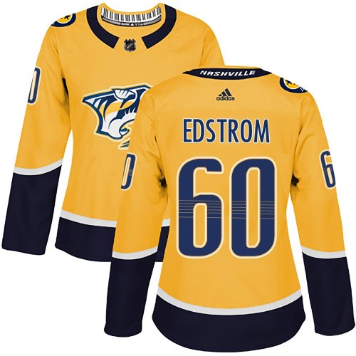 Women's Adidas Nashville Predators David Edstrom Gold Home Jersey - Authentic