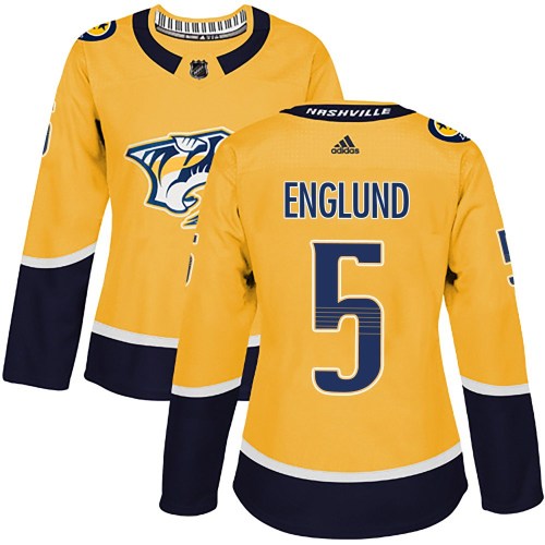 Women's Adidas Nashville Predators Andreas Englund Gold Home Jersey - Authentic