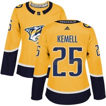 Women's Adidas Nashville Predators Joakim Kemell Gold Home Jersey - Authentic