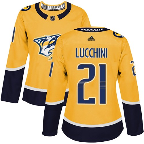 Women's Adidas Nashville Predators Jake Lucchini Gold Home Jersey - Authentic