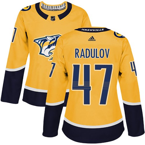 Women's Adidas Nashville Predators Alexander Radulov Gold Home Jersey - Authentic