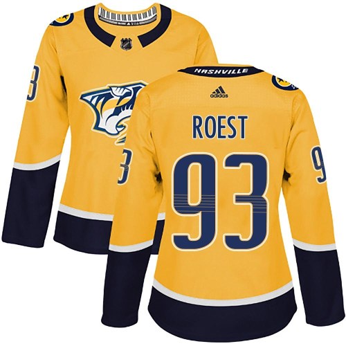 Women's Adidas Nashville Predators Austin Roest Gold Home Jersey - Authentic