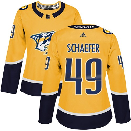 Women's Adidas Nashville Predators Reid Schaefer Gold Home Jersey - Authentic