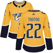 Women's Adidas Nashville Predators Jordin Tootoo Gold Home Jersey - Authentic