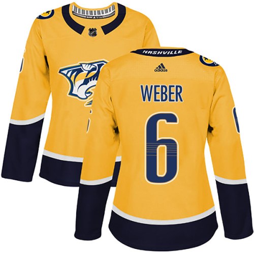Women's Adidas Nashville Predators Shea Weber Gold Home Jersey - Authentic