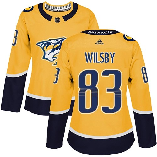 Women's Adidas Nashville Predators Adam Wilsby Gold Home Jersey - Authentic