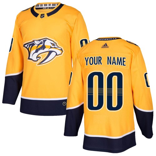 Youth Adidas Nashville Predators Custom Gold Custom Home Jersey - Authentic