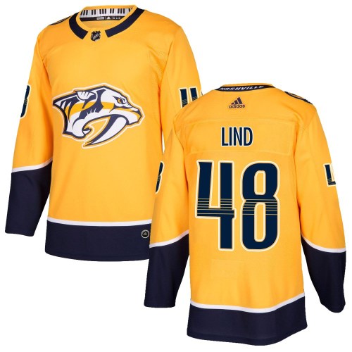 Youth Adidas Nashville Predators Kalan Lind Gold Home Jersey - Authentic