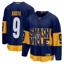 Youth Fanatics Branded Nashville Predators Paul Kariya Navy 2022 Stadium Series Jersey - Breakaway