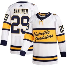 Men's Adidas Nashville Predators Justus Annunen White 2020 Winter Classic Player Jersey - Authentic