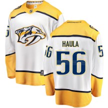 Men's Fanatics Branded Nashville Predators Erik Haula White Away Jersey - Breakaway