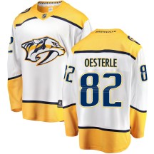 Men's Fanatics Branded Nashville Predators Jordan Oesterle White Away Jersey - Breakaway