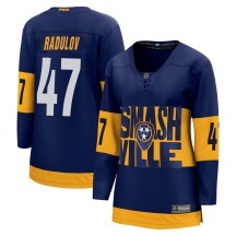 Women's Fanatics Branded Nashville Predators Alexander Radulov Navy 2022 Stadium Series Jersey - Breakaway