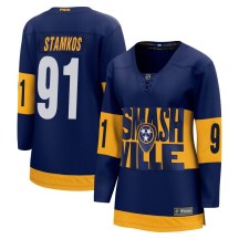 Women's Fanatics Branded Nashville Predators Steven Stamkos Navy 2022 Stadium Series Jersey - Breakaway