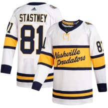Youth Adidas Nashville Predators Spencer Stastney White 2020 Winter Classic Player Jersey - Authentic