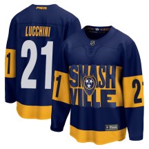 Men's Fanatics Branded Nashville Predators Jake Lucchini Navy 2022 Stadium Series Jersey - Breakaway